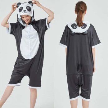 Summer Onesies Unisex Short Sleevee Pajamas Cartoon Animal Kigurumis Cute Sleepwear Women Girl  Party Suit 5