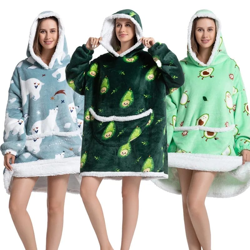 90CM Women's Robe Adult's Winter Home Wear Thick Blanket Loungewear 1