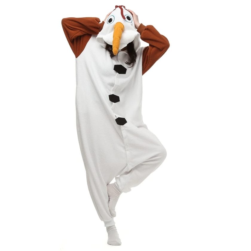 Snowman Kigurumi Cosplay Costume Adult Onesies Pajamas Jumpsuit Halloween Christmas Carnival Party Clothing 1
