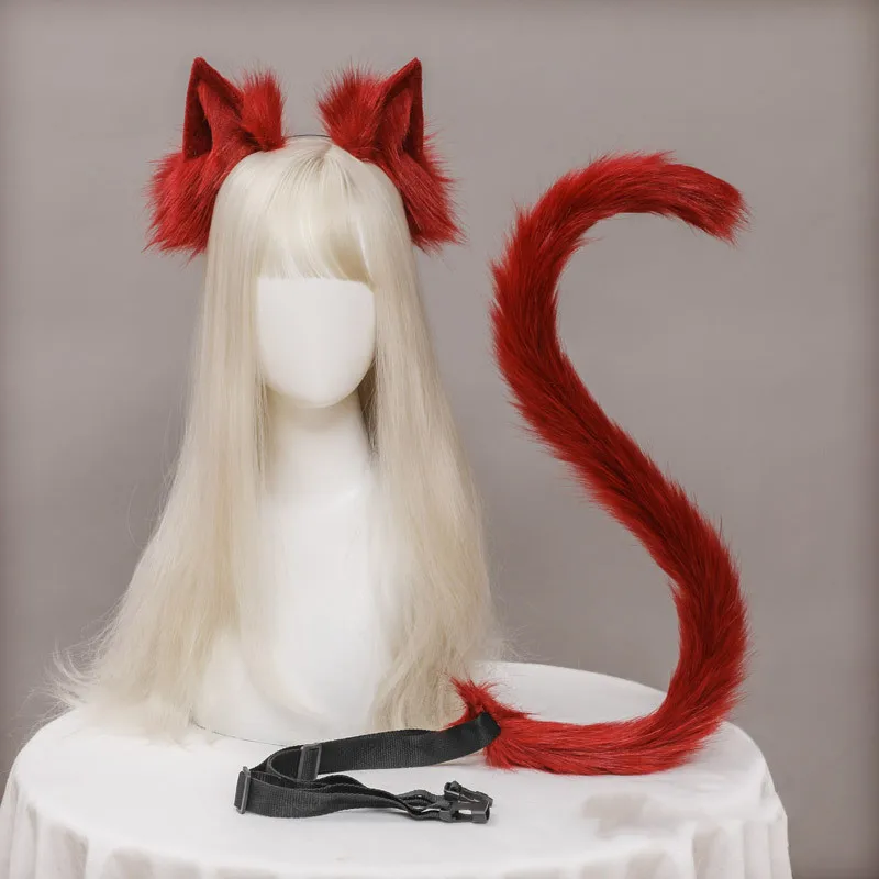 Furry Cat Tail and Ear Animal Cosplay Funny Prop Lolita Accessories Girl's Club Pub Costumes 1
