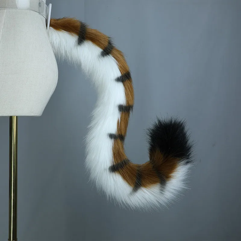 Handmade Tiger Tail Animal Cosplay Accessories Women's Club Funny Prop 1