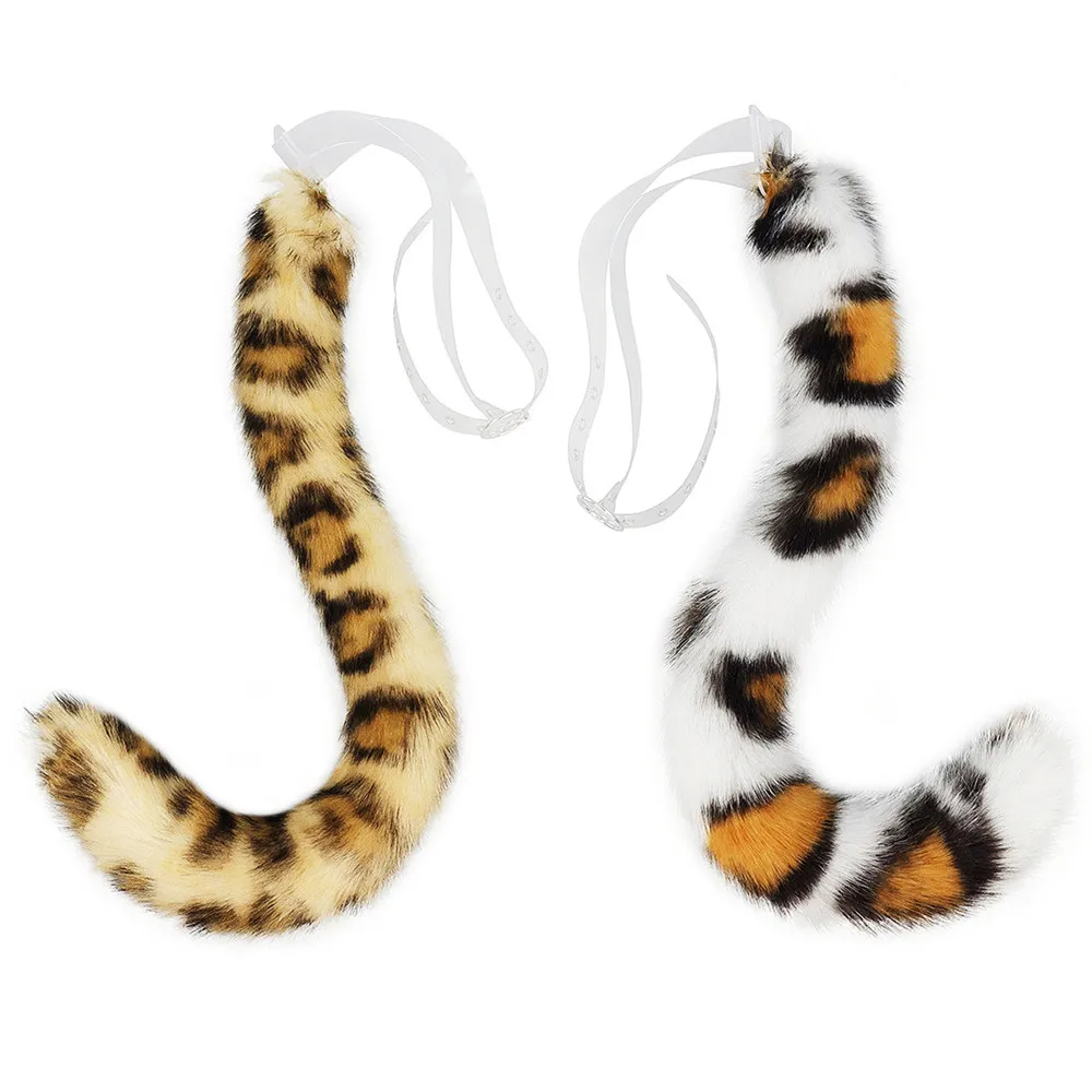 Simulated Furry Leopard Tail Animal Cosplay Accessories Club Pub Masquerade Party Women's Costume 1