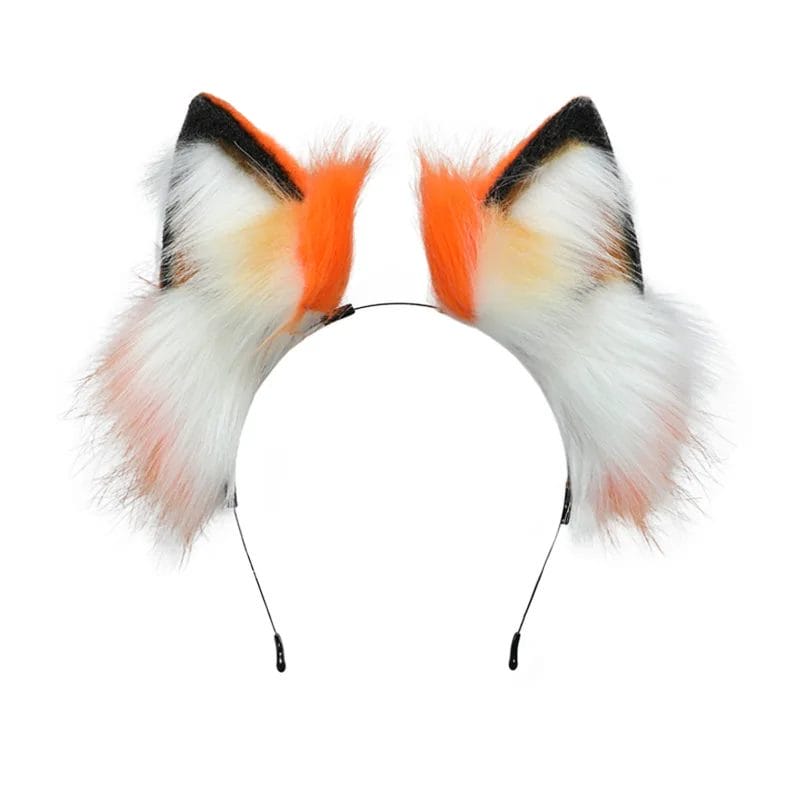Handmade Animal Headband For Girl Simulated Fox Furry Ear Lolita Cosplay Accessories Club Pub Masquerade Party Women's Props 1