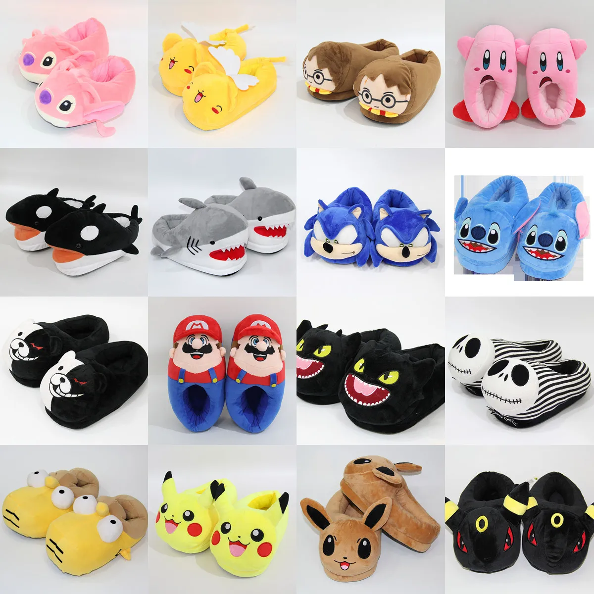 Winter Slippers Movie Roles Game characters Cartoon Shoes for Adults 1